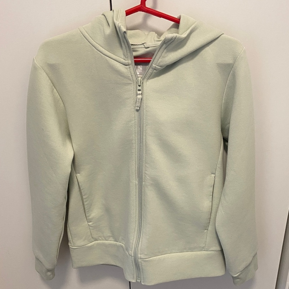 Uniqlo Kids Hooded Zip-Up Sweatshirt in Mint